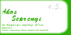 akos seprenyi business card
